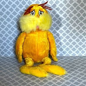 Dr Seuss The Lorax Plush Kohls Cares for Kids 15" toy soft  EUC